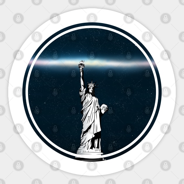 Statue of Liberty Sticker by mailboxdisco